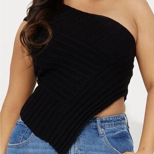 Fashion Nova Black Off-the-Shoulder Sweater